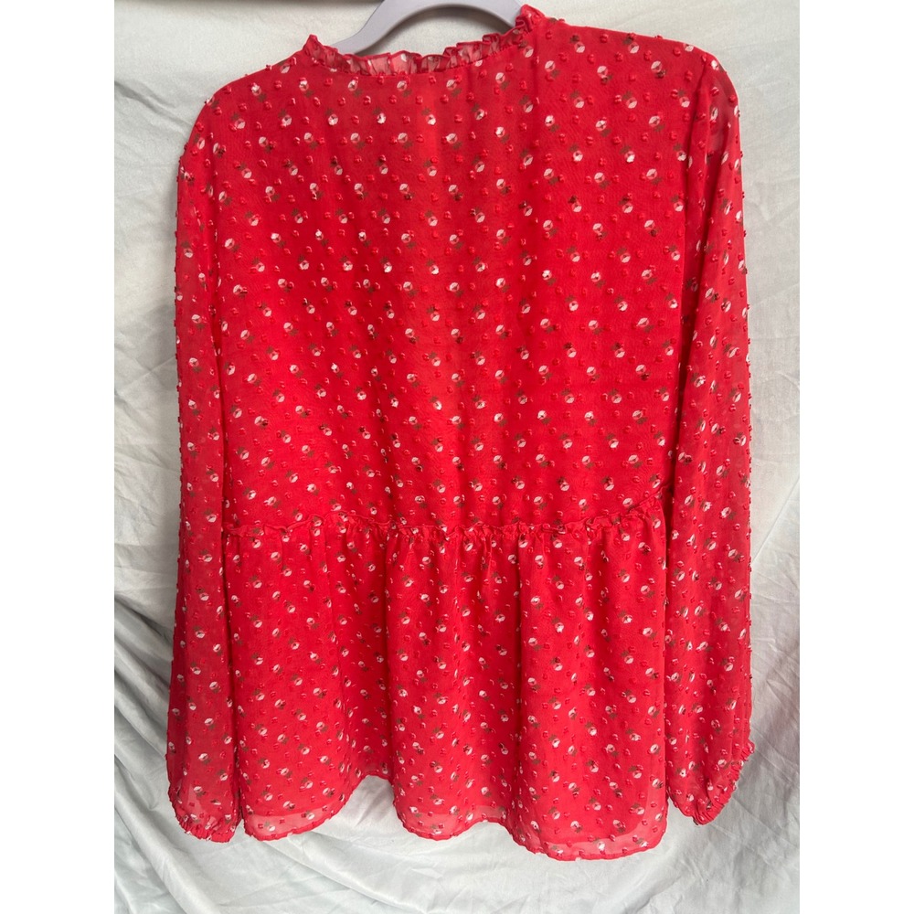 Matilda Jane "Must Be Love" Let's Go Together Large V-Neck Blouse - Picture 3 of 7